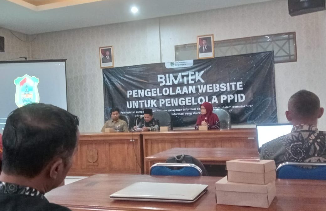 Bintek Pengelolaan Website Untuk Pengelola PPID Kecamatan